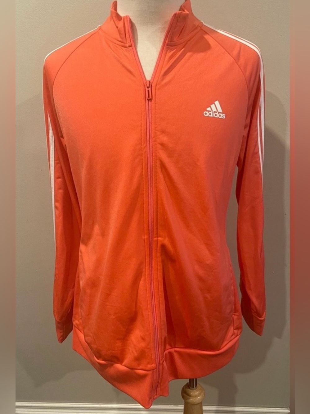 Adidas Kids Orange Zip-Up Jacket